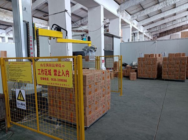 立柱码垛机箱装调味品自动码垛生产线