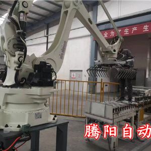 全自动码垛机器人用于各种生产线上的物料包装袋码垛工作