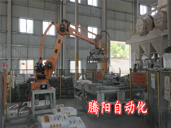 双线砂浆码垛机器人实现双线同步码垛